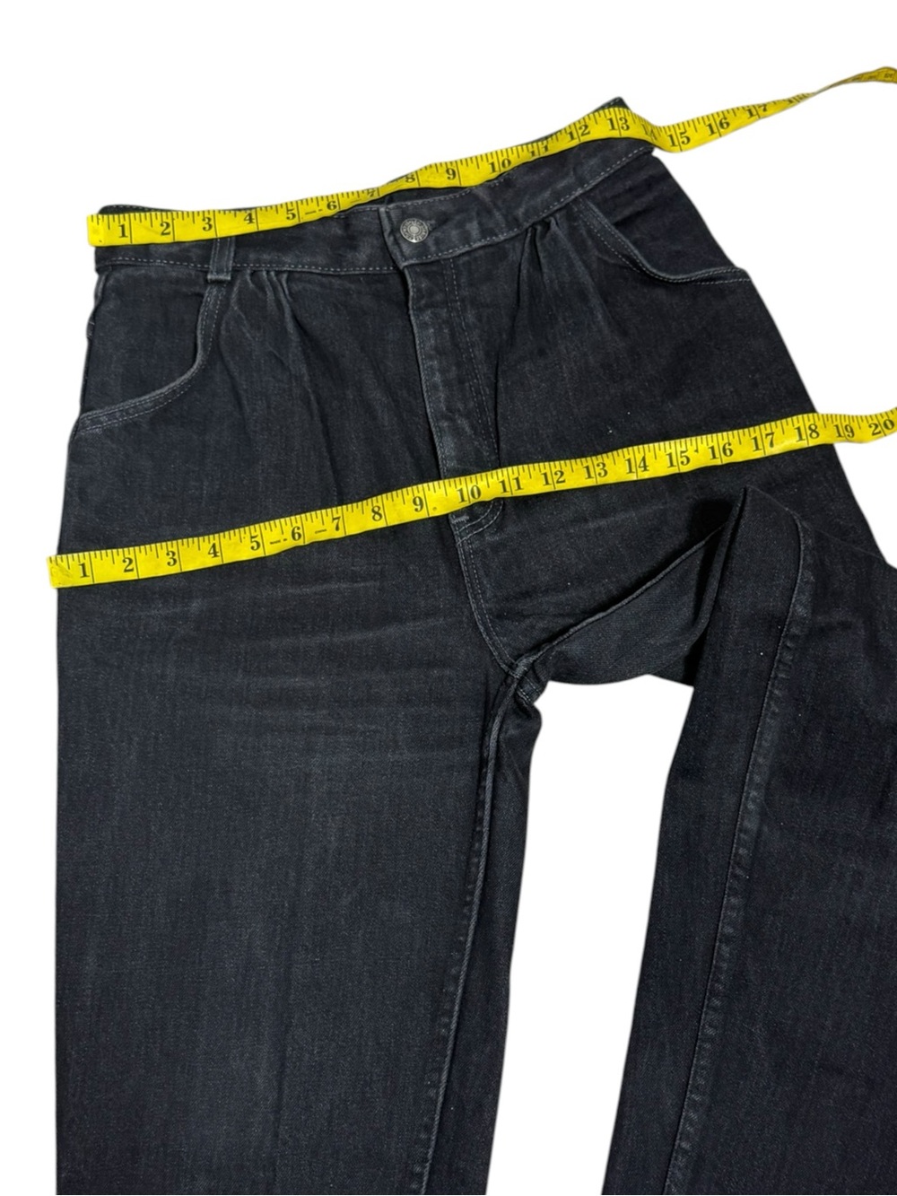 Vintage Levis Juniors Black High Rise Pleated Tapered Mom Jeans Modern size 0/24 - Picture 3 of 9